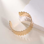 Women's Open Bangle with Elegant Wave Design Hapa Style