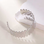 Women's Open Bangle with Elegant Wave Design Hapa Style