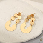 Women's elegant earrings with rustic, folded design Hapa Style