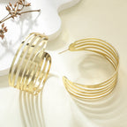 Women's Hanging Earrings in Elegant Wave Pattern Hapa Style