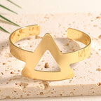 Ladies Open Bangle with Artistic Coral Pattern Hapa Style