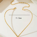 Women Choker Necklace with Modern V Design Hapa Style