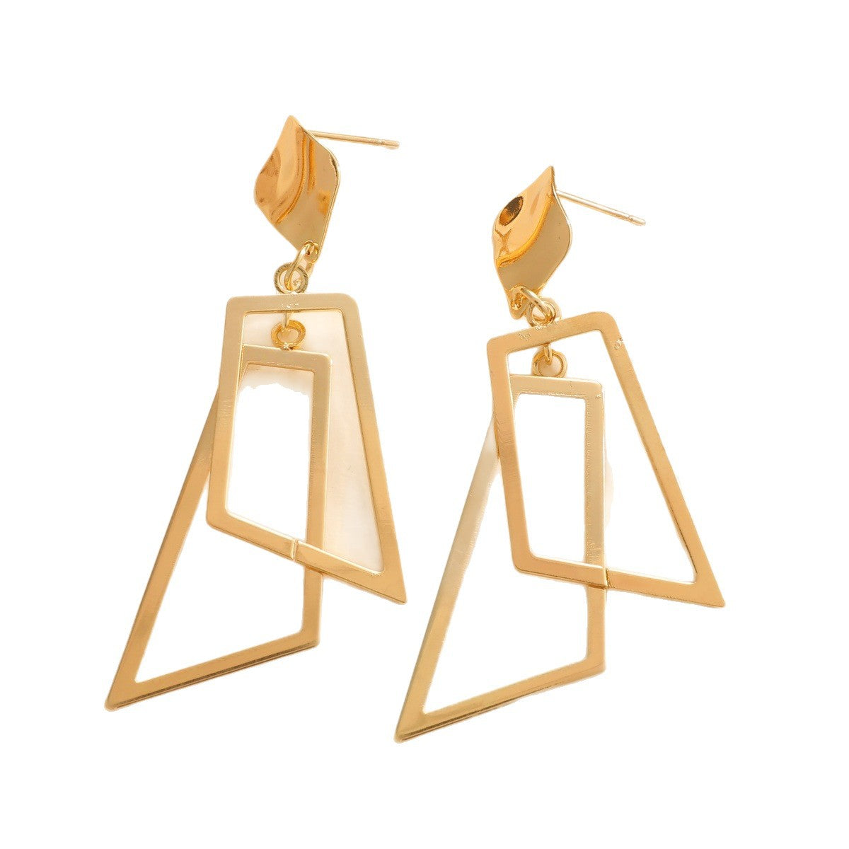 Women's Hanging Earrings in Modern Geometric Design Hapa Style