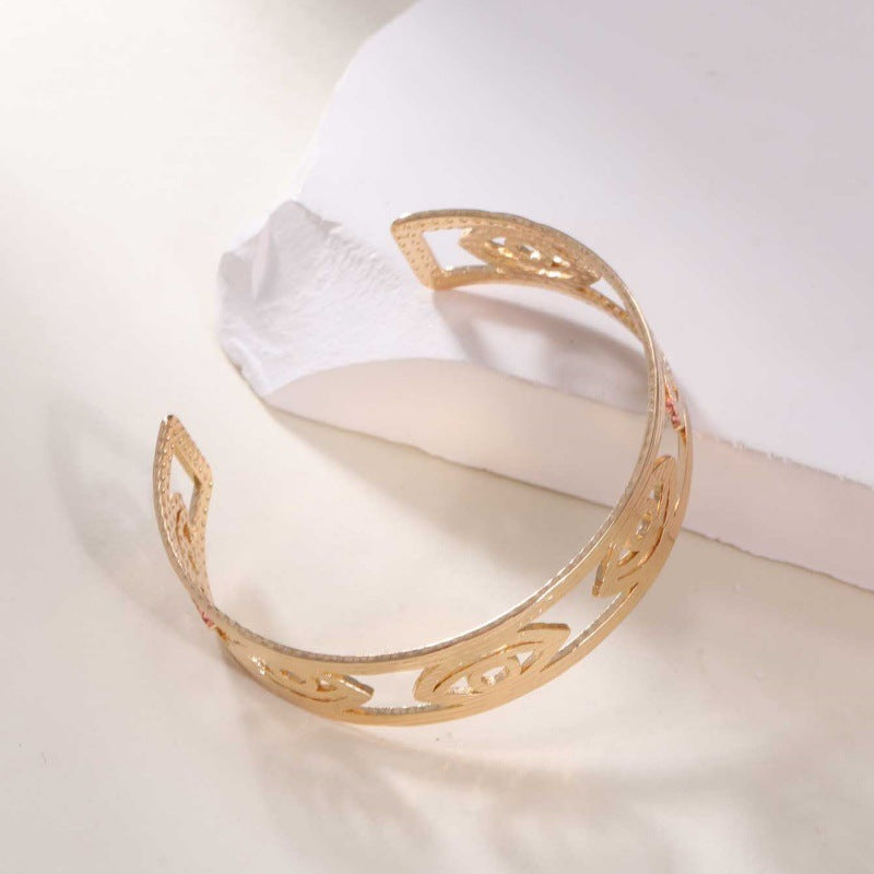 Women's Open Bangle in Modern Bamboo Design Hapa Style