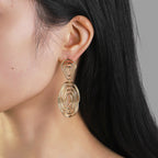 Women's Hanging Earrings in Artful Wire Design Hapa Style