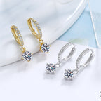 Ladies earrings with sparkling crystals and high-quality gold plating Hapa Style