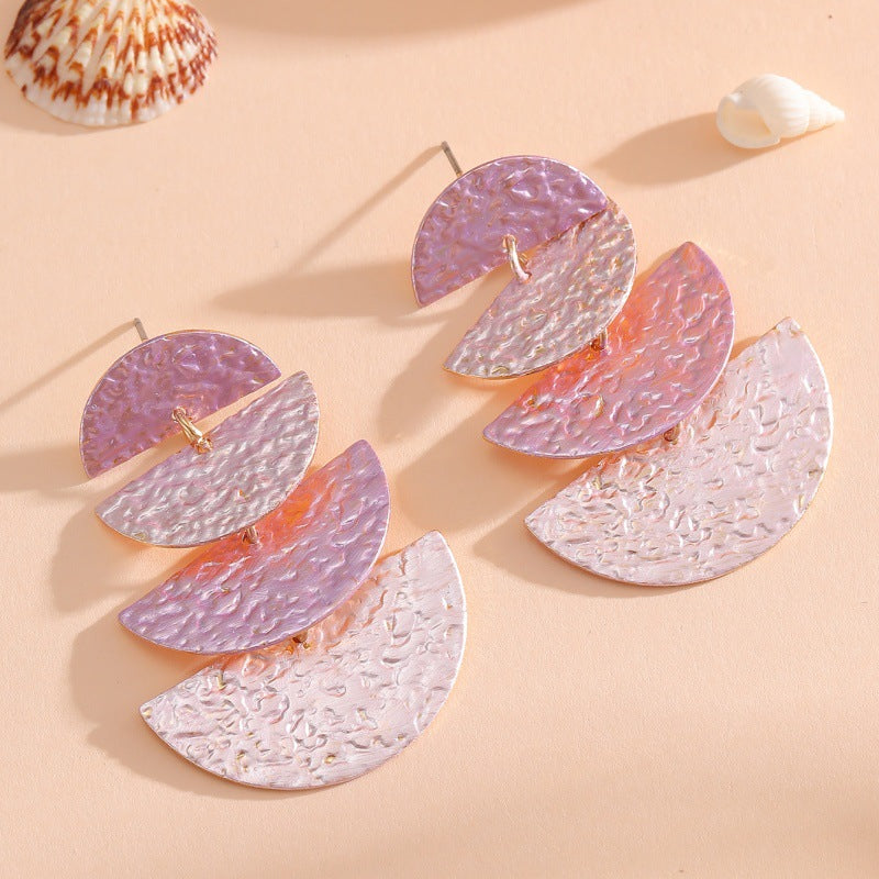 Women's Hanging Earrings in Elegant, Layered Design Hapa Style