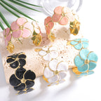 Ladies cuff bracelet with elaborate flower pattern Hapa Style