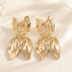 Ladies earrings in elegant leaf design Hapa Style