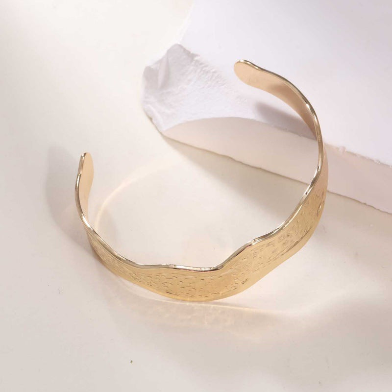 Women's Open Bangle in Modern Bamboo Design Hapa Style