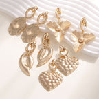 Women's Elegant Statement Earrings with Leaf Design Hapa Style