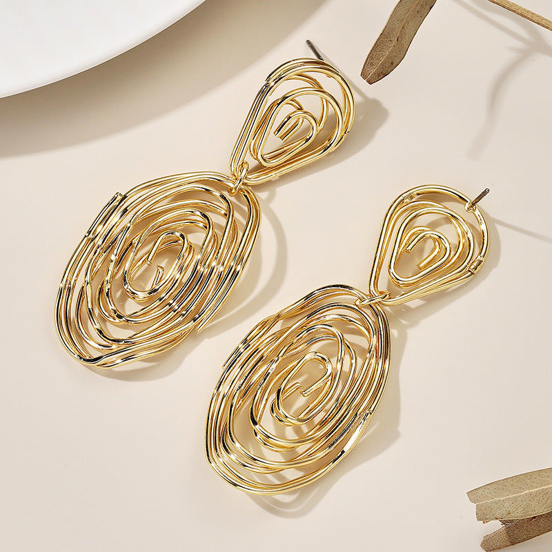 Women's Hanging Earrings in Artful Wire Design Hapa Style