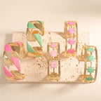 Women's Open Bangle with Elegant Leaf Design Hapa Style