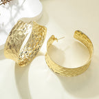 Women's Hanging Earrings in Elegant Wave Pattern Hapa Style