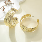 Women's Hanging Earrings in Elegant Wave Pattern Hapa Style