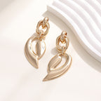 Women's Elegant Statement Earrings with Leaf Design Hapa Style