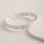 Ladies Open Bangle with Elegant Structure Design Hapa Style