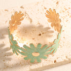 Women's bangle with floral flower pattern Hapa Style