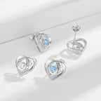 Women's earrings in elegant heart design with sparkling zirconia Hapa Style