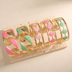 Women's Open Bangle with Elegant Leaf Design Hapa Style
