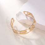Women's Open Bangle in Modern Bamboo Design Hapa Style
