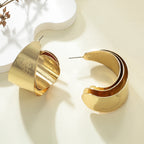 Women's Hanging Earrings in Elegant Wave Pattern Hapa Style