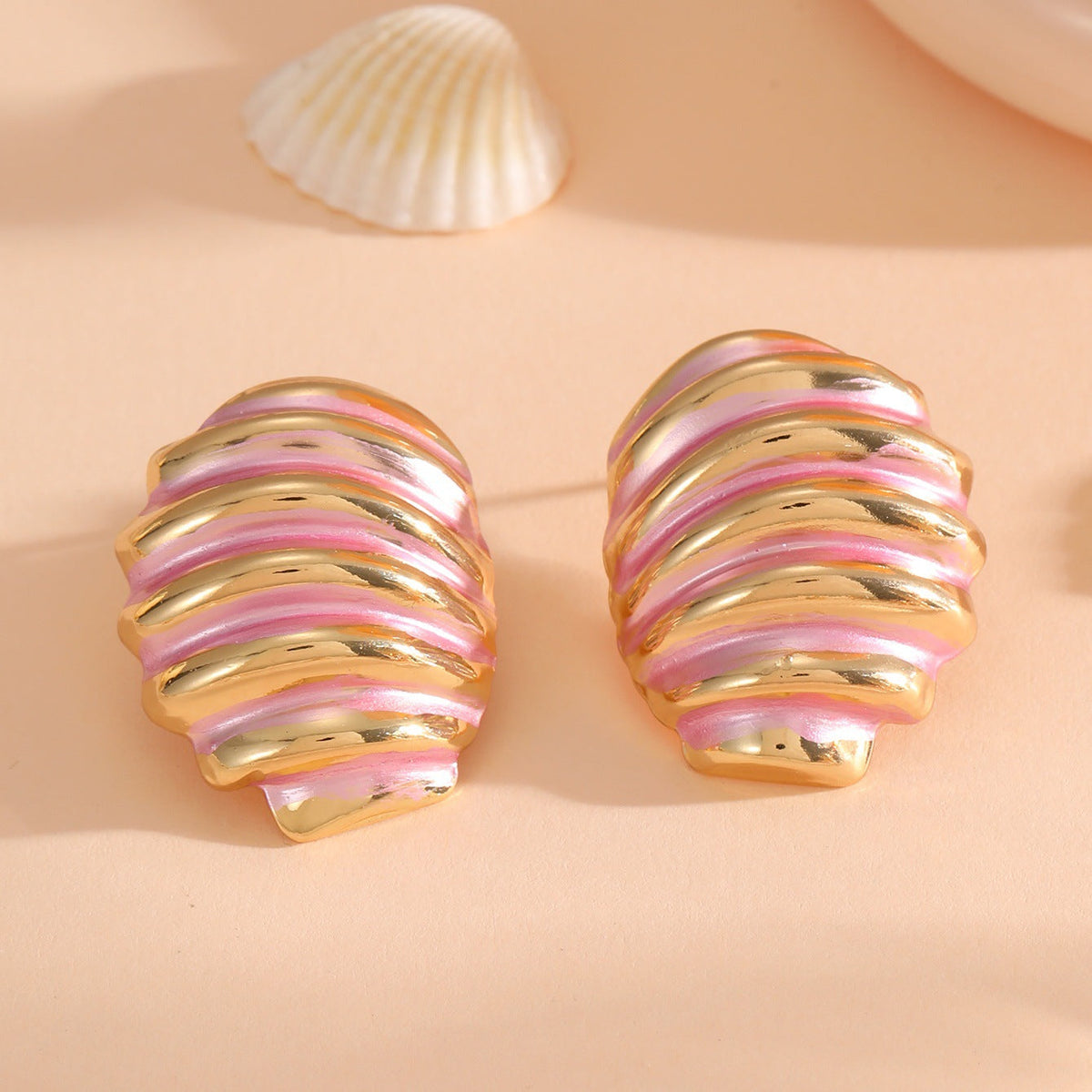 Women's ear clips in maritime shell design Hapa Style