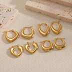 Women's Hanging Earrings with Integrated, Textured Design Hapa Style