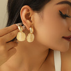 Ladies Hanging Earrings with Luxurious Leaf Design Hapa Style