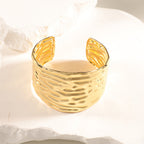 Women Open Bangle with Artistic Relief Design Hapa Style