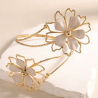 Ladies bracelet with artistic flower design Hapa Style