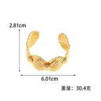 Ladies Open Bangle with Artistic Coral Pattern Hapa Style