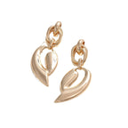 Women's Elegant Statement Earrings with Leaf Design Hapa Style
