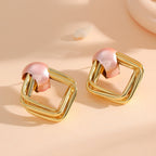 Women modern earrings with asymmetrical design Hapa Style