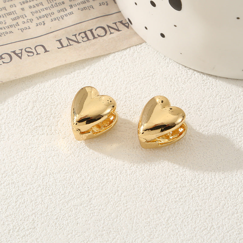 Women's heart-shaped ear clips Hapa Style