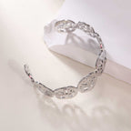 Women's Open Bangle in Modern Bamboo Design Hapa Style