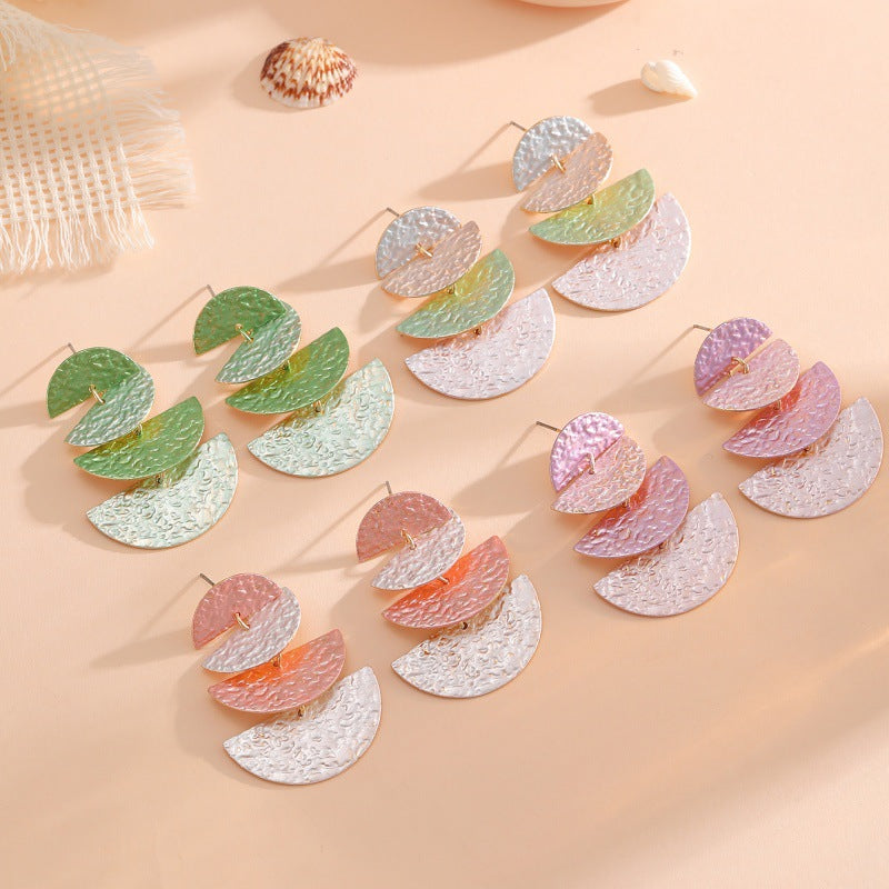 Women's Hanging Earrings in Elegant, Layered Design Hapa Style