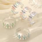 Women Open Bangle with Unique Textured Design Hapa Style