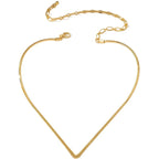 Women Choker Necklace with Modern V Design Hapa Style