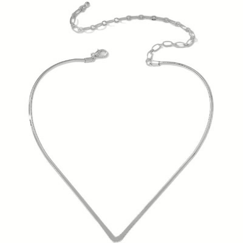 Women Choker Necklace with Modern V Design Hapa Style