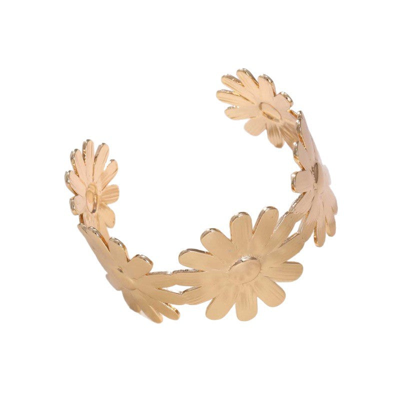 Women's Open Bangle with Elegant Wave Design Hapa Style