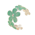 Women's bracelet made of high-quality metal with floral design Hapa Style