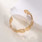 Women's Open Bangle in Modern Bamboo Design Hapa Style