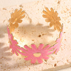 Women's bangle with floral flower pattern Hapa Style
