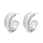 Women's stud earrings with elegant crystal and zirconia embellishment Hapa Style