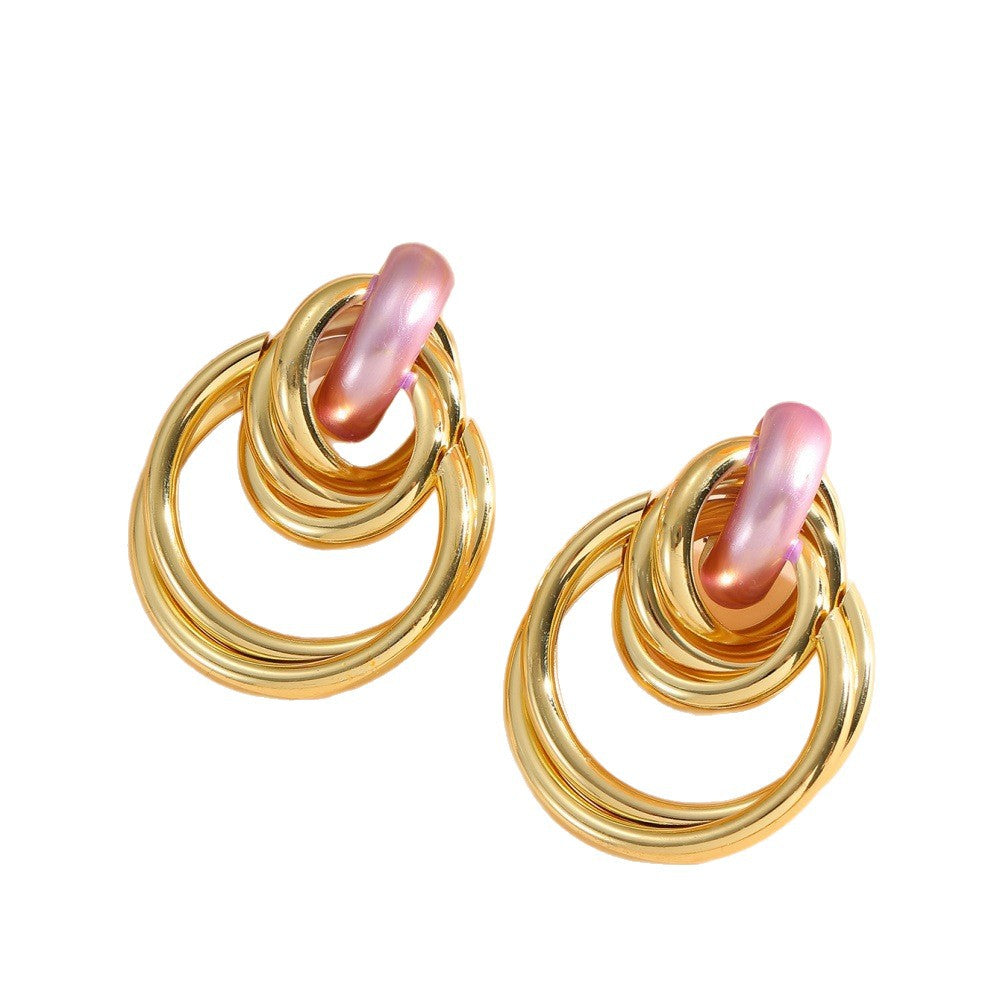 Women's Hanging Earrings with Elegant, Sculptural Design Hapa Style