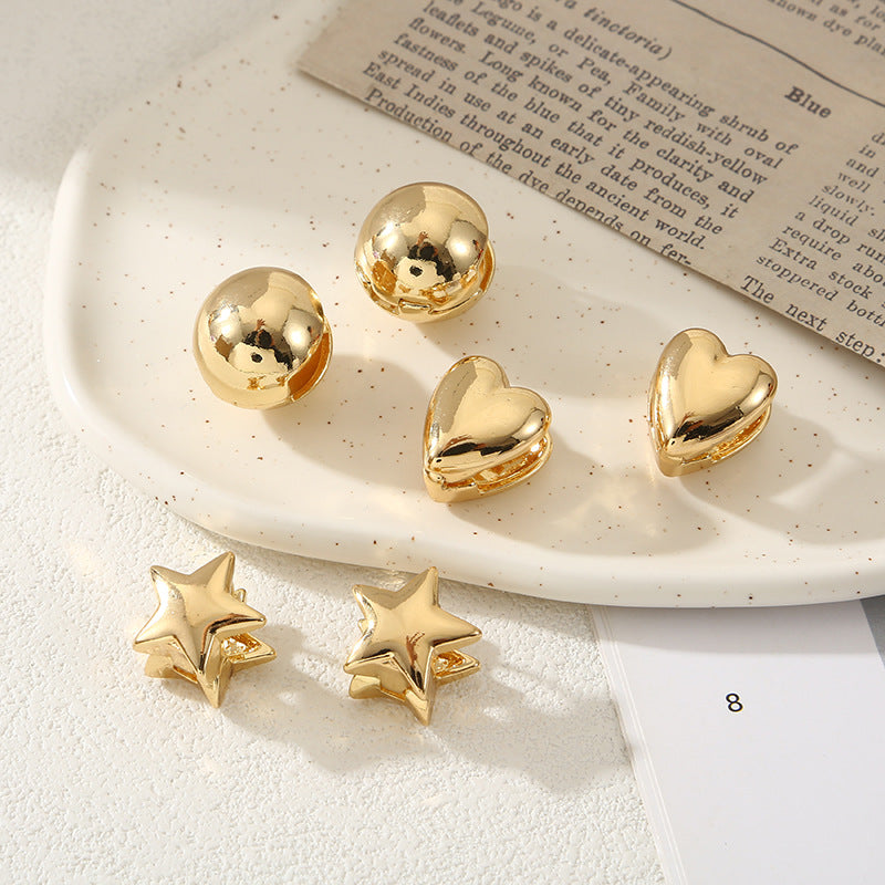 Women's heart-shaped ear clips Hapa Style