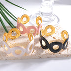 Ladies Open Cuff Bracelet with Crossed Design Hapa Style