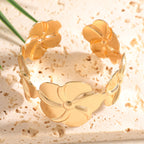 Ladies Open Bangle with Artistic Coral Pattern Hapa Style