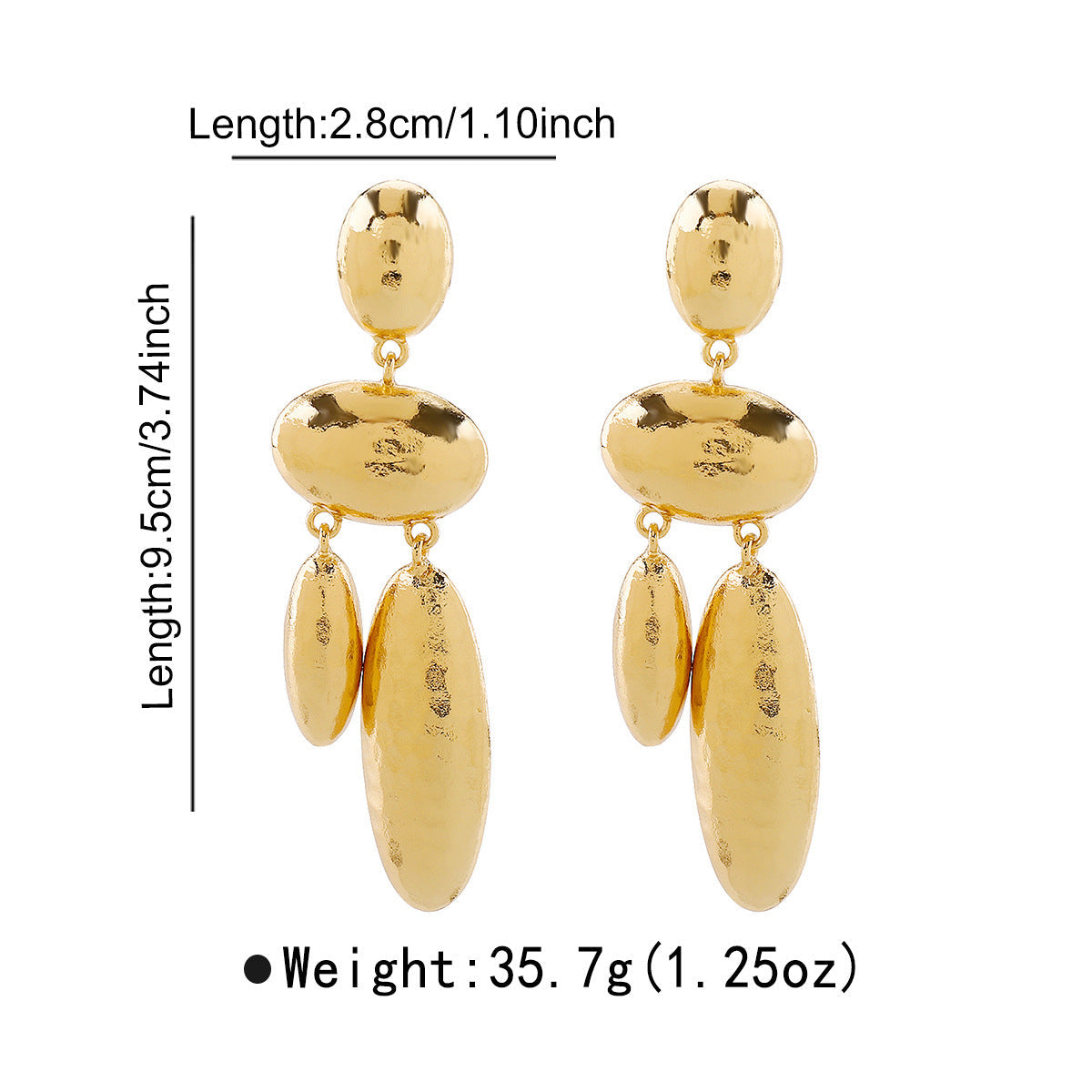 Women Hanging Earrings with artistic, three-dimensional design Hapa Style